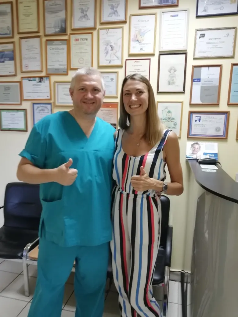 Пациент клиники «Улыбка» после лечения