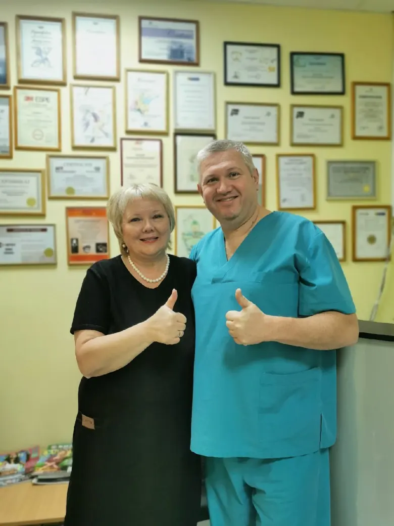 Пациент клиники «Улыбка» после лечения